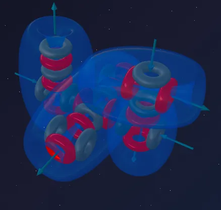 Атом Алюминия с активными вихрями