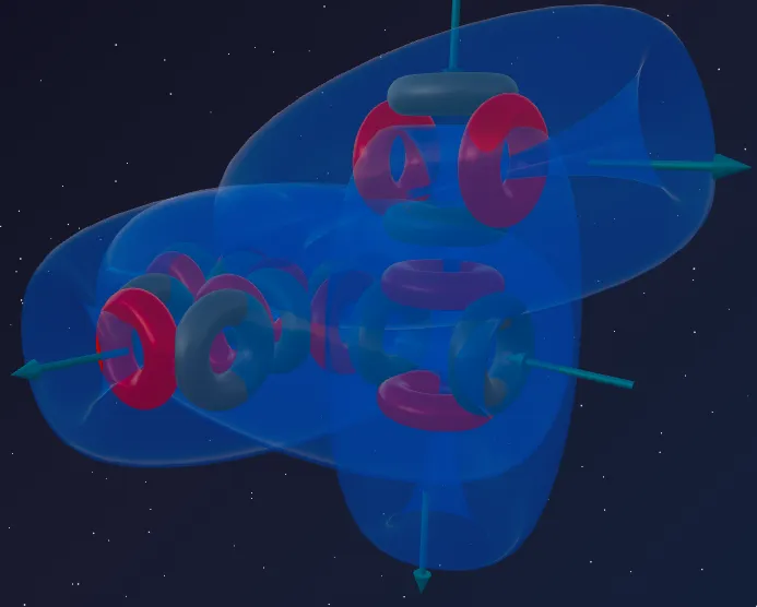 Magnesium-24 atom model